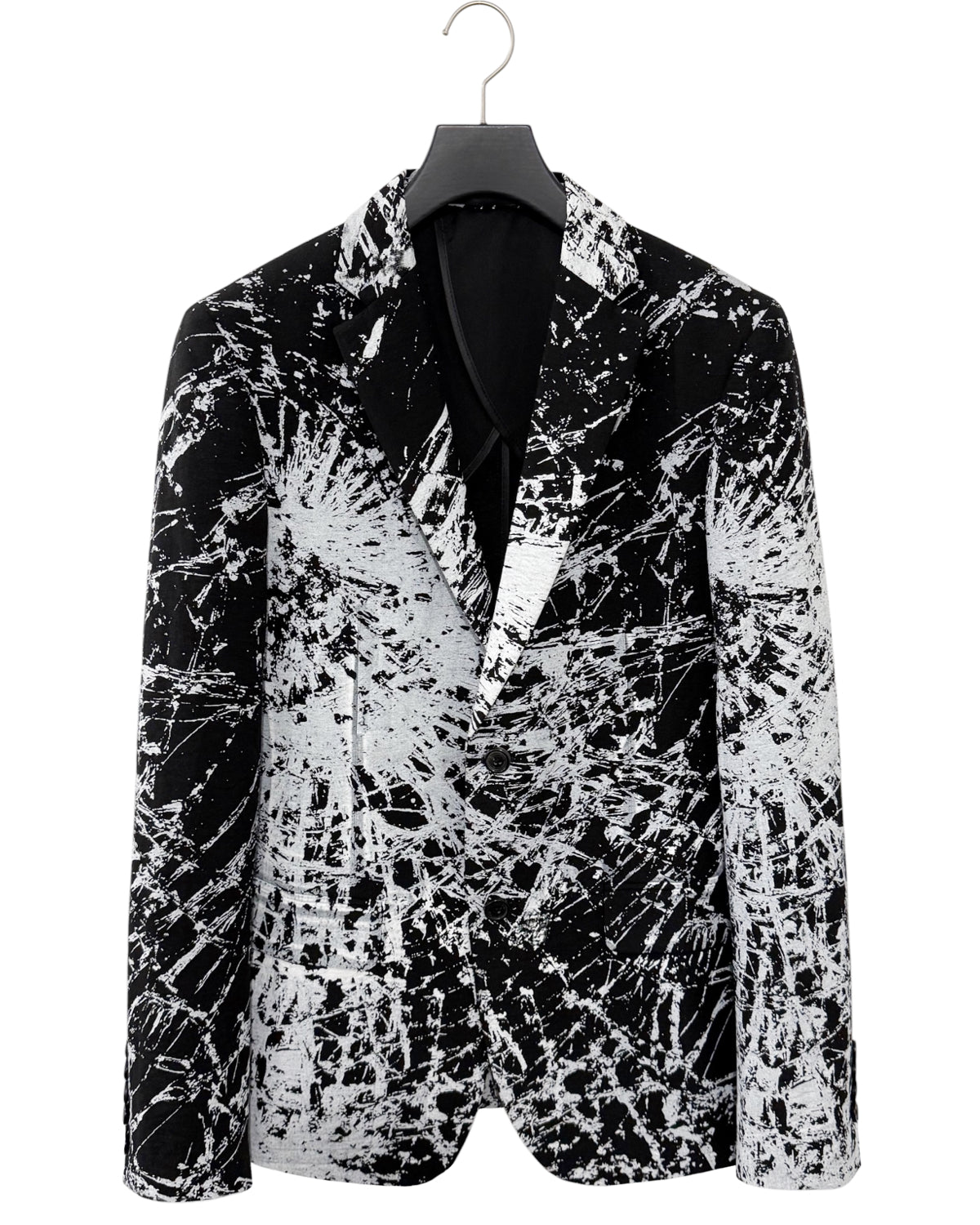 HARRISON WONG / Blazer With Overall Broken Glass Print - Black