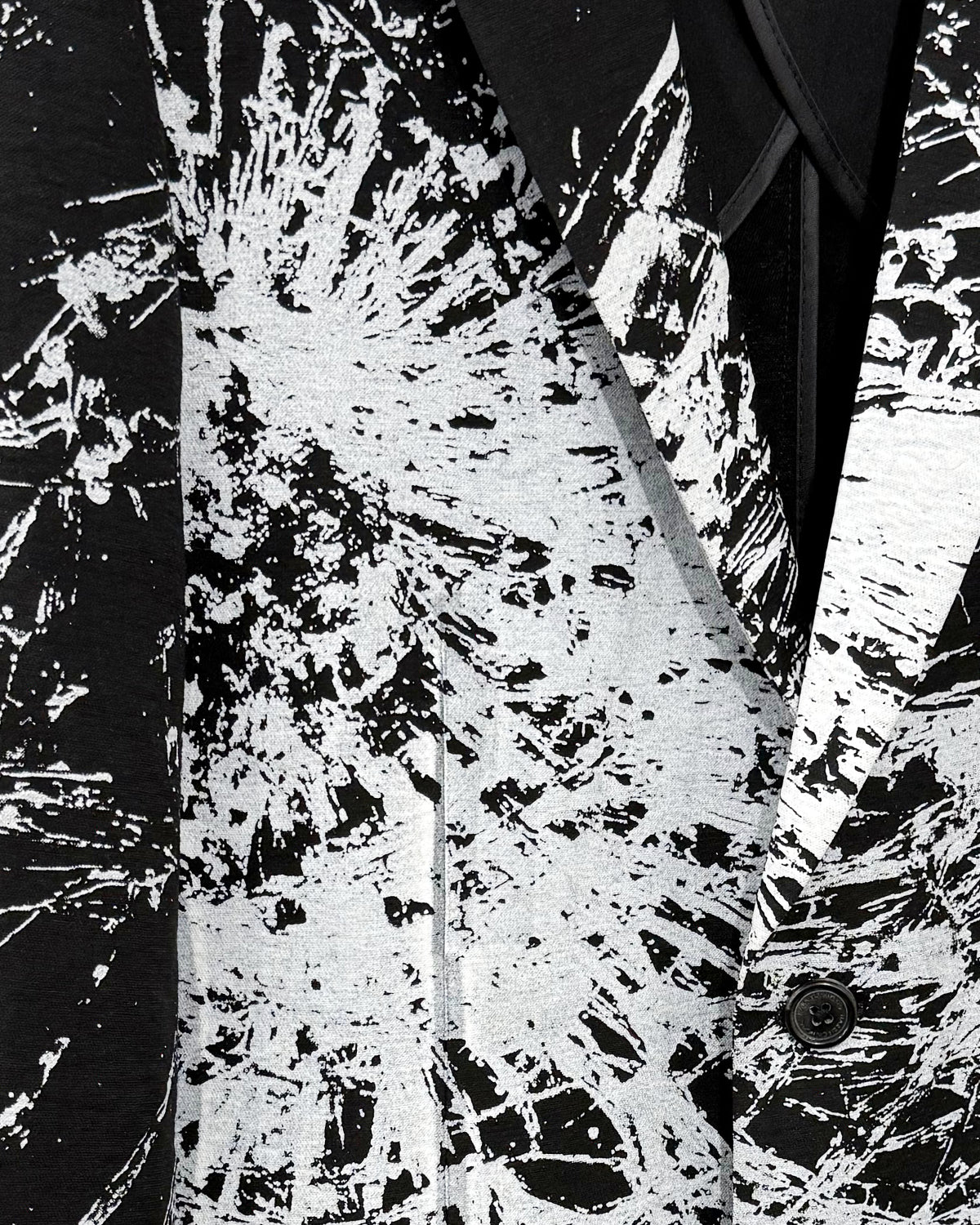 HARRISON WONG | Blazer With Overall Broken Glass Print - Black