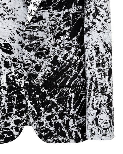 HARRISON WONG / Blazer With Overall Broken Glass Print - Black