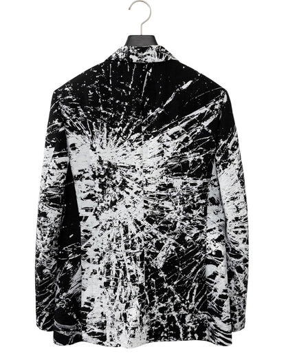 HARRISON WONG / Blazer With Overall Broken Glass Print - Black