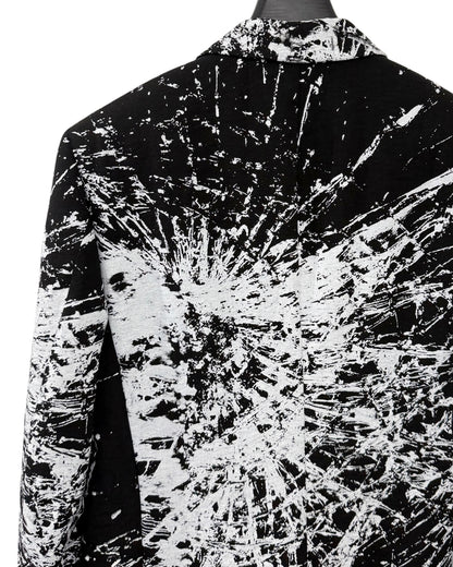 HARRISON WONG / Blazer With Overall Broken Glass Print - Black