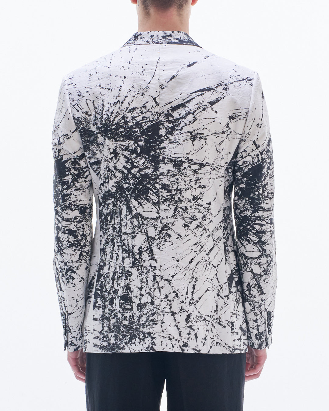 HARRISON WONG | Blazer With Overall Broken Glass Print - White