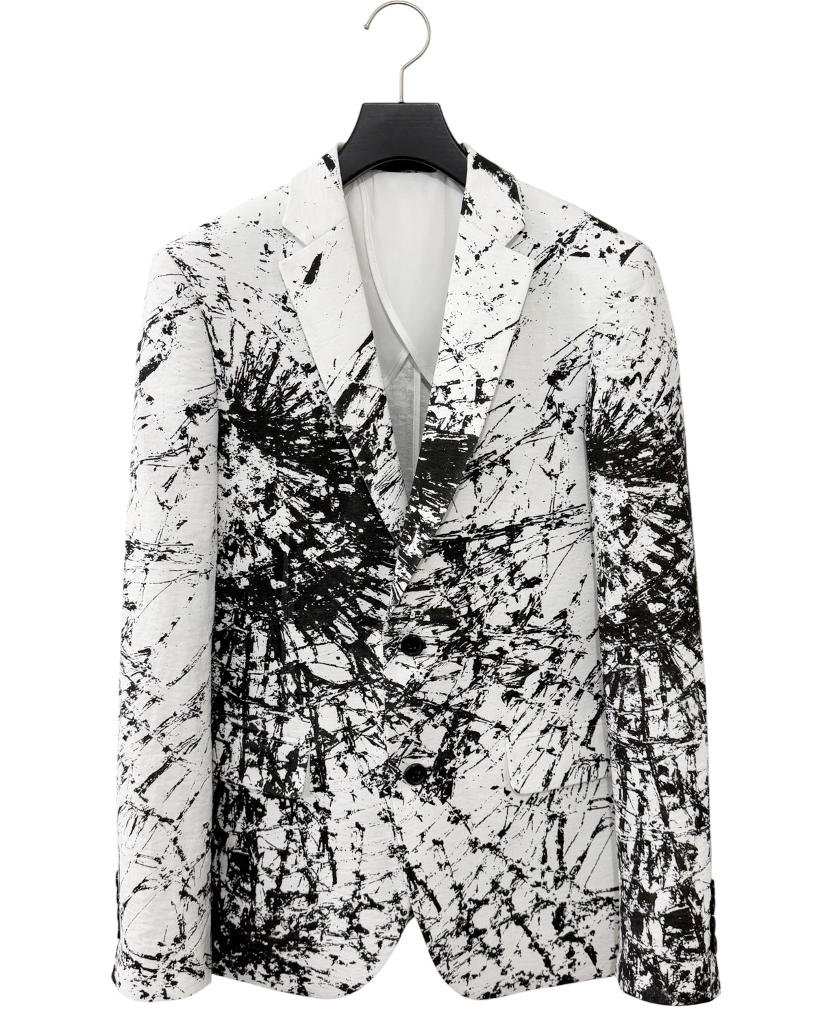 HARRISON WONG | Blazer With Overall Broken Glass Print - White