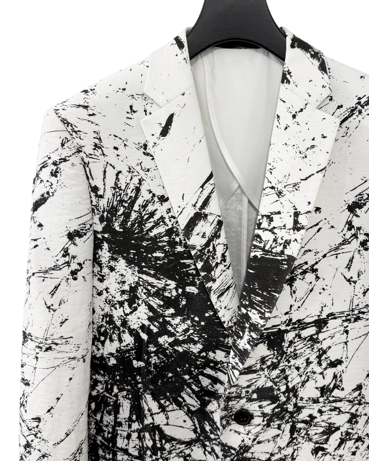 HARRISON WONG | Blazer With Overall Broken Glass Print - White