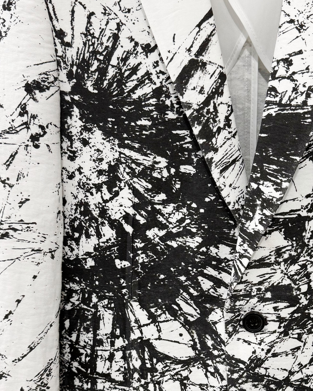 HARRISON WONG | Blazer With Overall Broken Glass Print - White