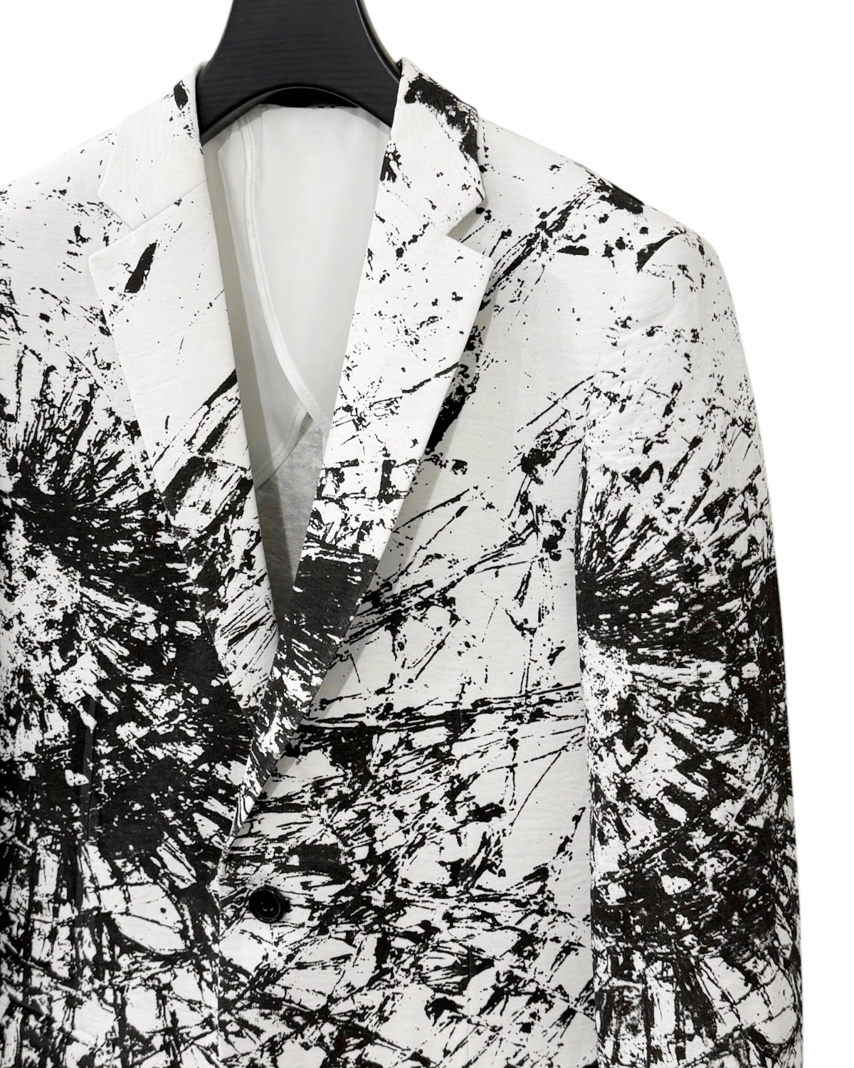 HARRISON WONG | Blazer With Overall Broken Glass Print - White