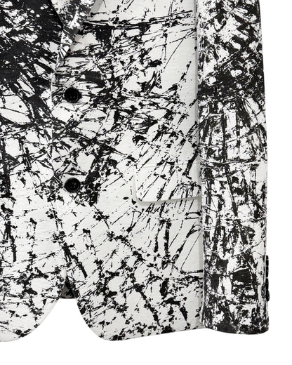 HARRISON WONG / Blazer With Overall Broken Glass Print - White