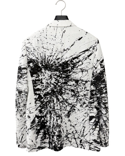 HARRISON WONG / Blazer With Overall Broken Glass Print - White