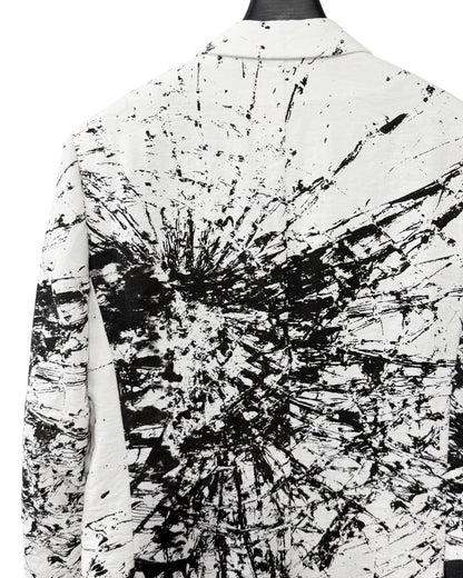 HARRISON WONG / Blazer With Overall Broken Glass Print - White