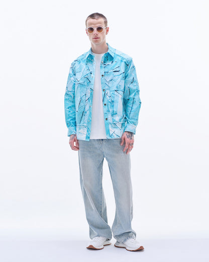 HARRISON WONG / Shirt Jacket With Glass Digital Print