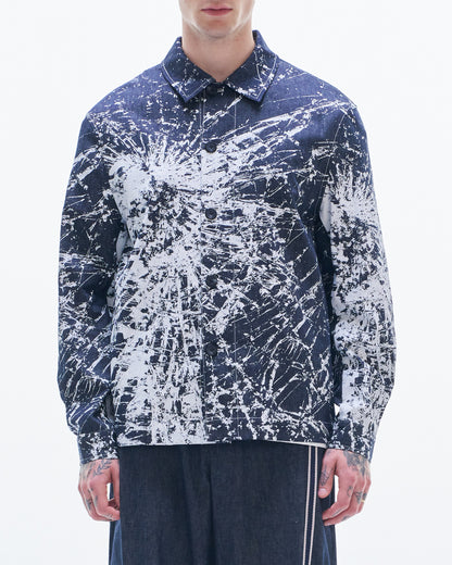 HARRISON WONG / Cotton Linen Jacket With Broken Glass Print