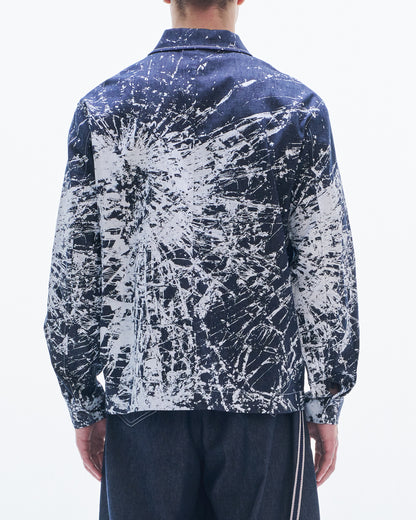 HARRISON WONG / Cotton Linen Jacket With Broken Glass Print