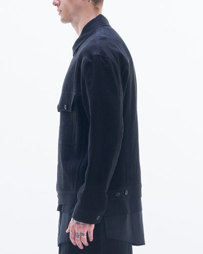 HARRISON WONG / Cotton Linen Texture Jacket - Black
