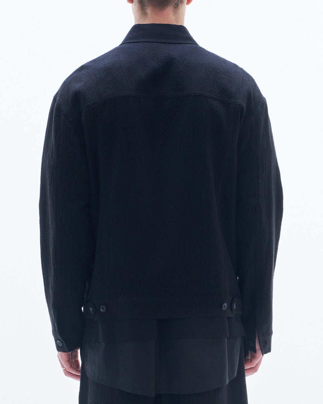 HARRISON WONG / Cotton Linen Texture Jacket - Black