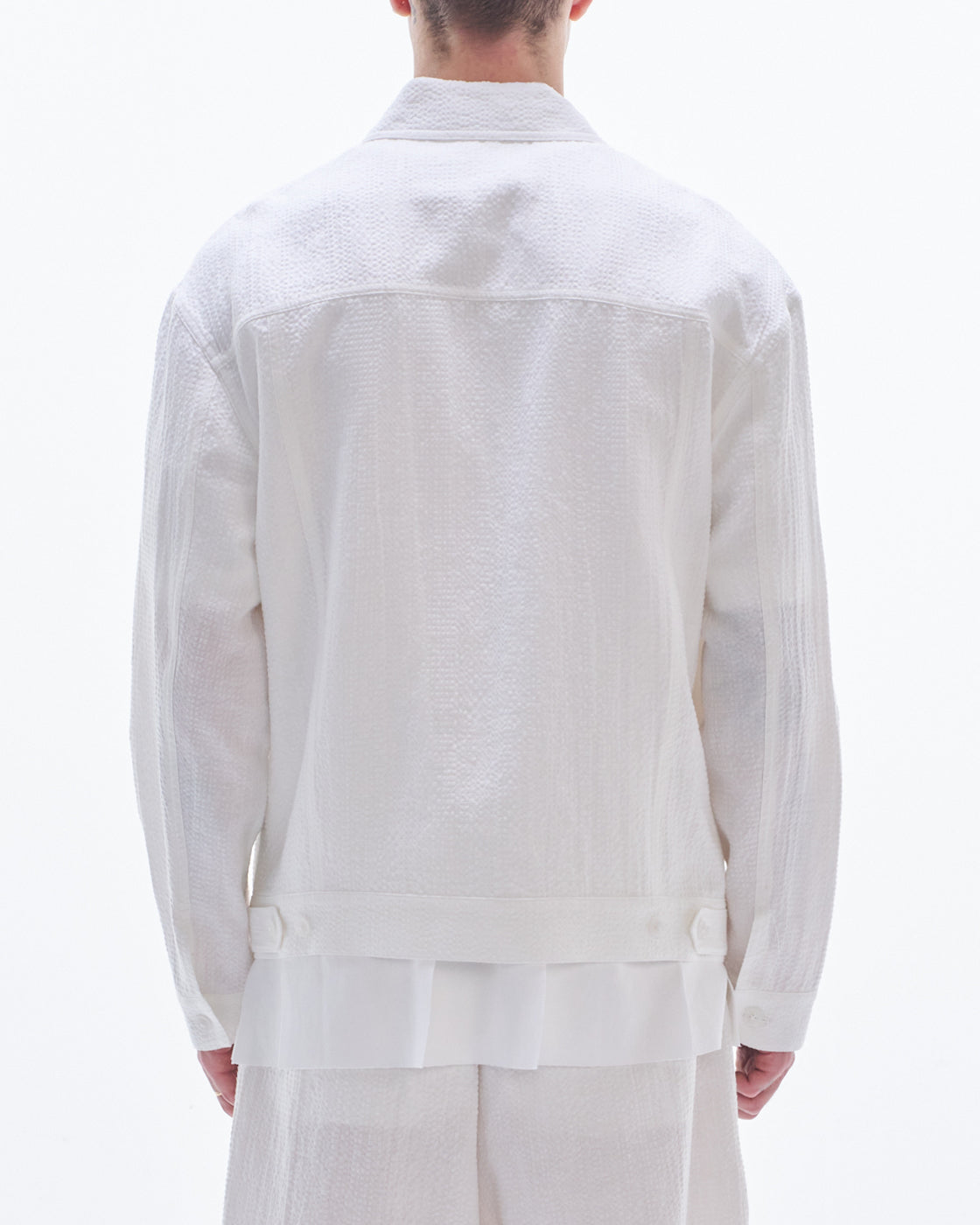 HARRISON WONG / Cotton Linen Texture Jacket - White