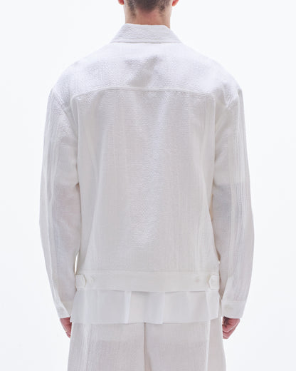 HARRISON WONG / Cotton Linen Texture Jacket - White