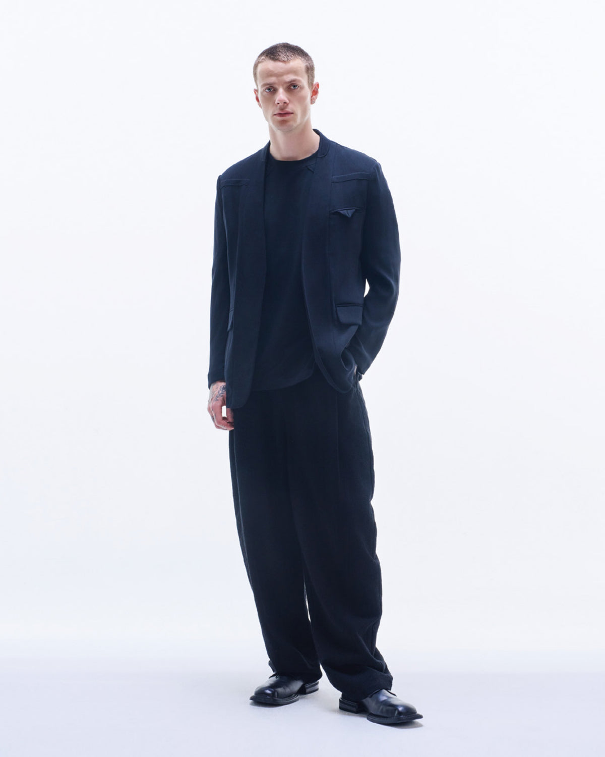 HARRISON WONG | No Collar Wool Blazer – HARAJUKU VILLAGE