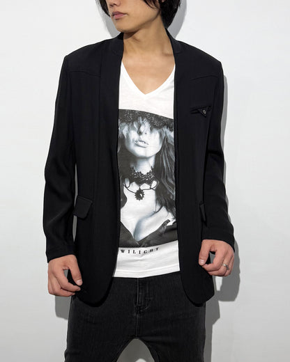 HARRISON WONG / No Collar Wool Blazer