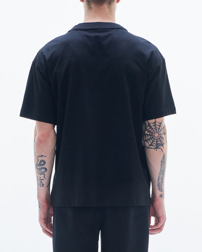 HARRISON WONG / Tee With Raw Edge Cut & Mirrors - Black