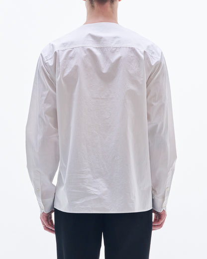 HARRISON WONG / V Neck Cotton Shirt - White