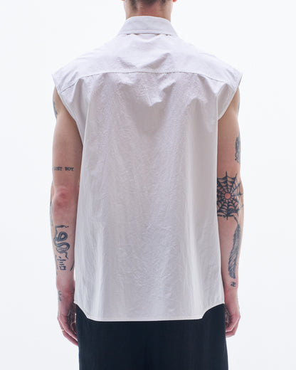 HARRISON WONG / Cotton Sleeveless Shirt - White