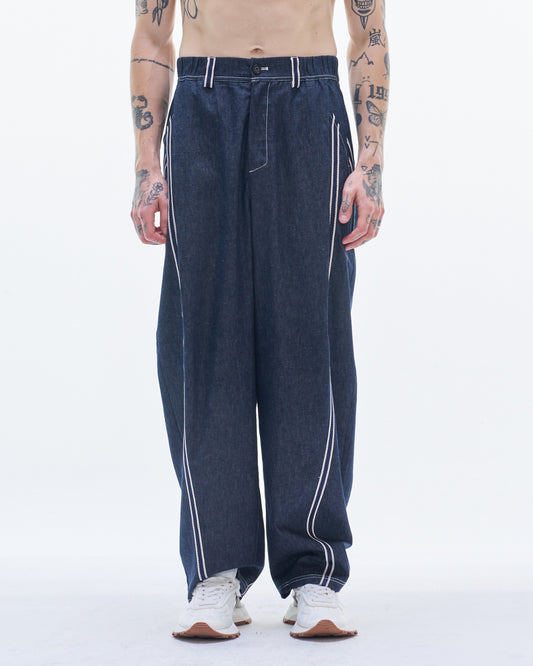 HARRISON WONG / Line Denim Baggy Pants