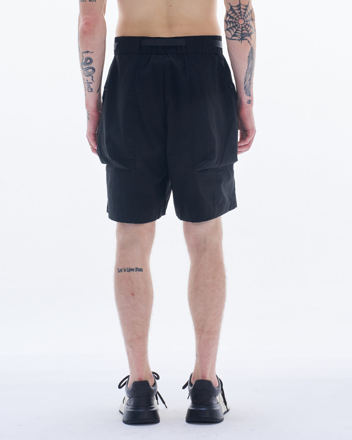 HARRISON WONG / Cargo Shorts With Zipper Pocket - Black