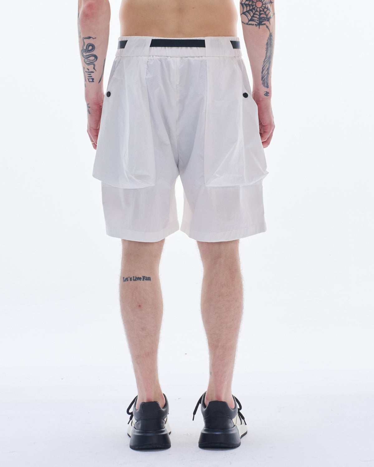 HARRISON WONG / Cargo Shorts With Zipper Pocket - White