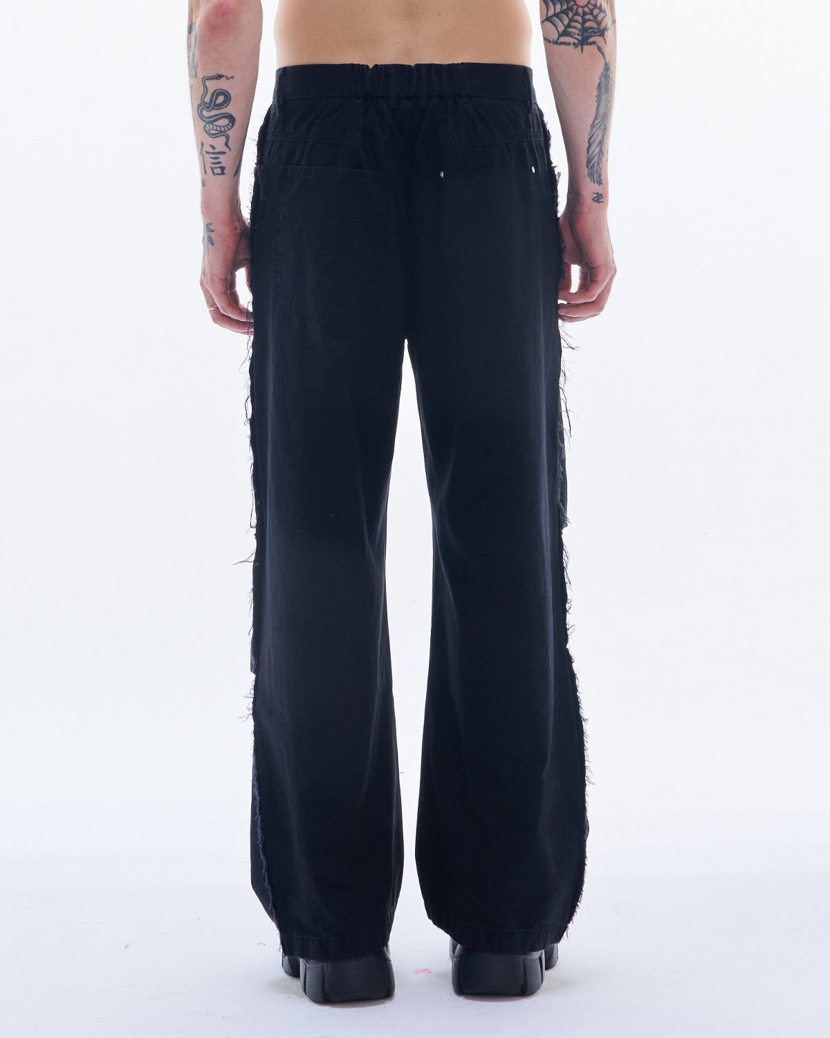 HARRISON WONG / Cotton Baggy Pants With Raw Edge