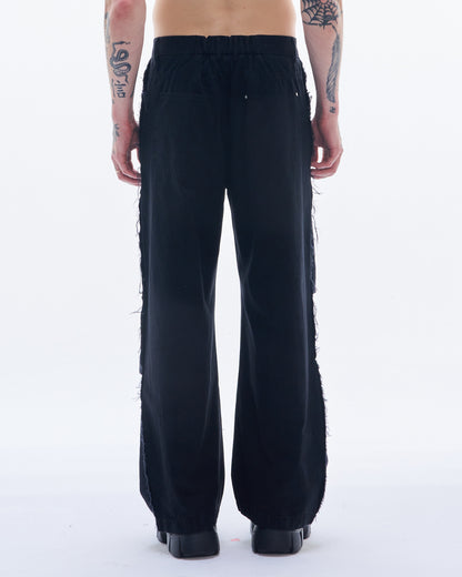 HARRISON WONG / Cotton Baggy Pants With Raw Edge