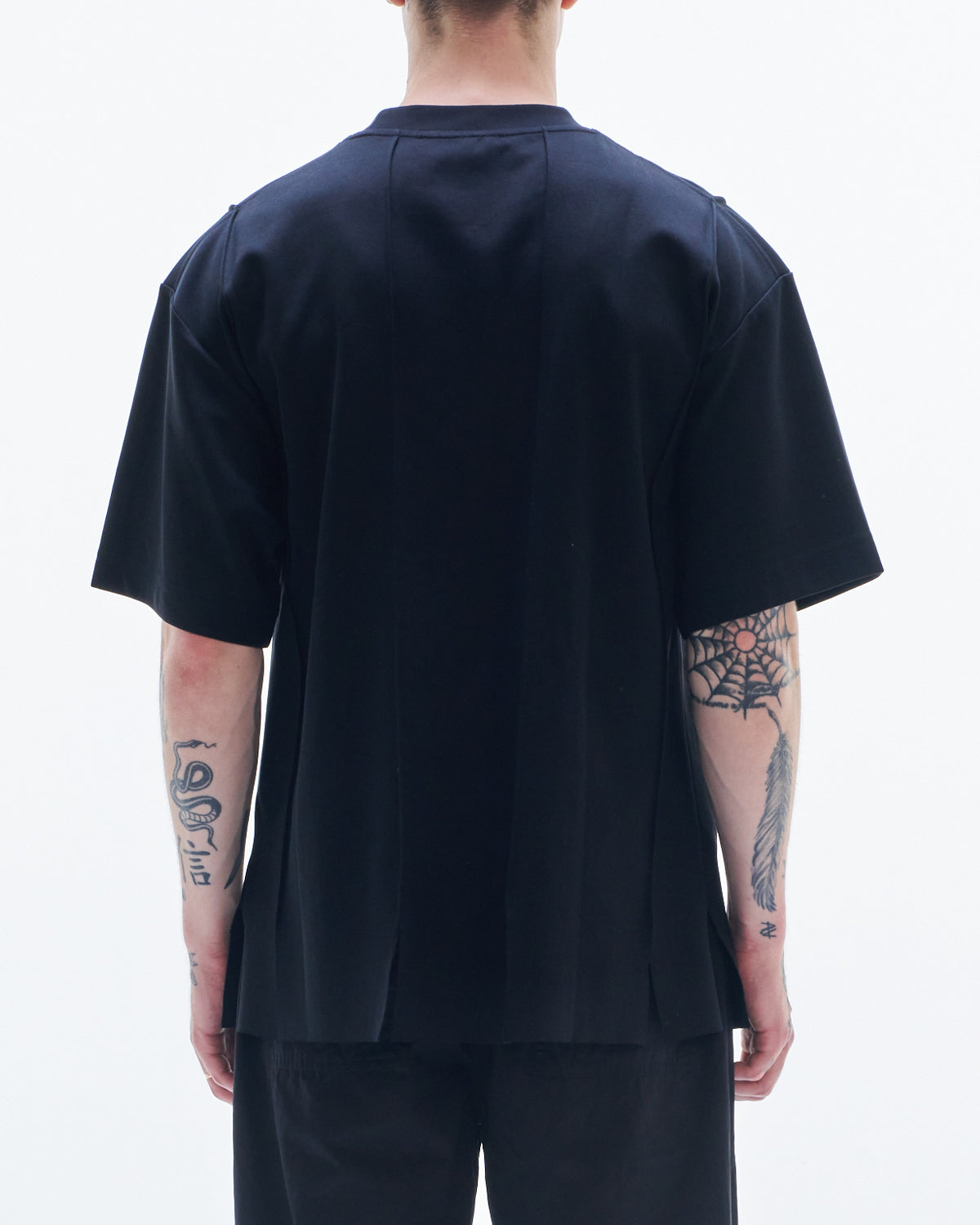 HARRISON WONG / Tee With Strip Cut & Slits - Black