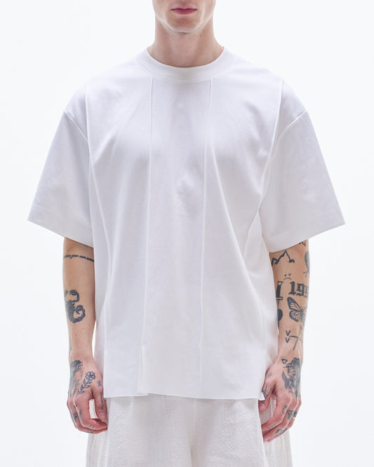 HARRISON WONG / Tee With Strip Cut & Slits - White
