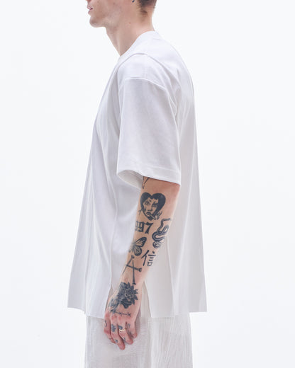 HARRISON WONG / Tee With Strip Cut & Slits - White