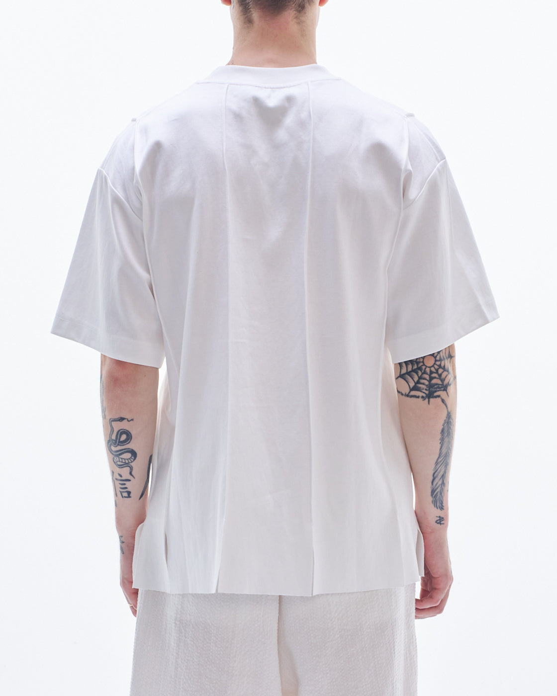 HARRISON WONG / Tee With Strip Cut & Slits - White