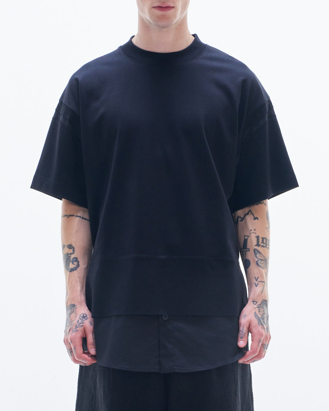 HARRISON WONG / Tee With Shirt Layer