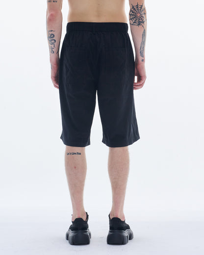 HARRISON WONG / Pleated Bermuda Poly Cotton Shorts