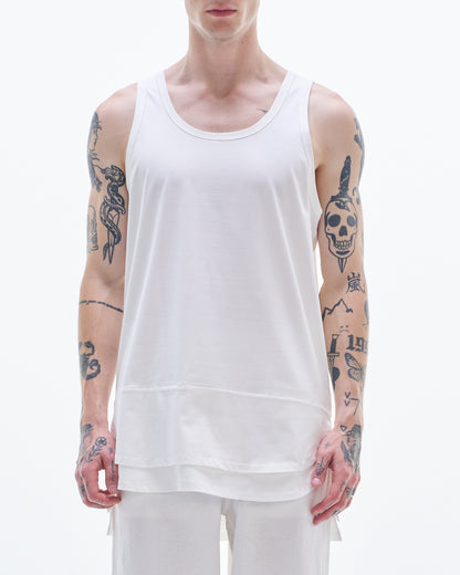 HARRISON WONG / Long Tank-Top With Layer Hem