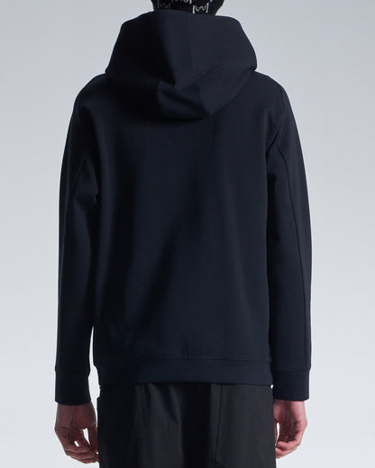 HARRISON WONG / Hoodie With Twisted Wavy Lines Embroidery - Black