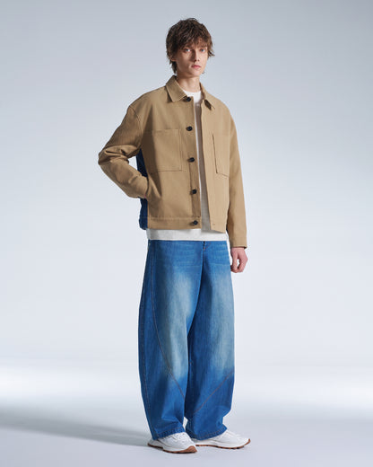 HARRISON WONG / Basic Wool Sweater With Horizontal Weave - White