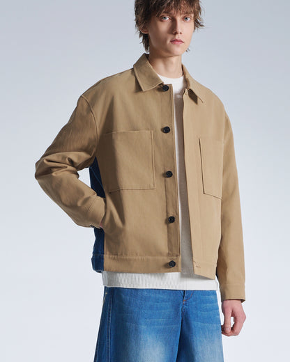 HARRISON WONG / Trench Jacket With Denim Trim