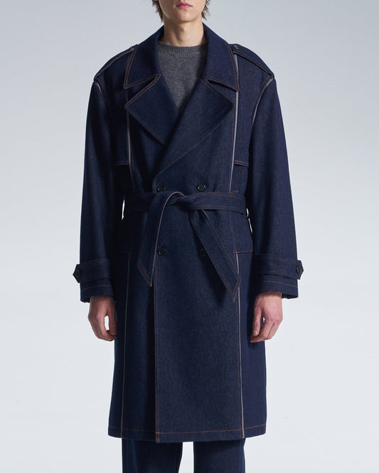 HARRISON WONG / Shirt Coat With Denim Back