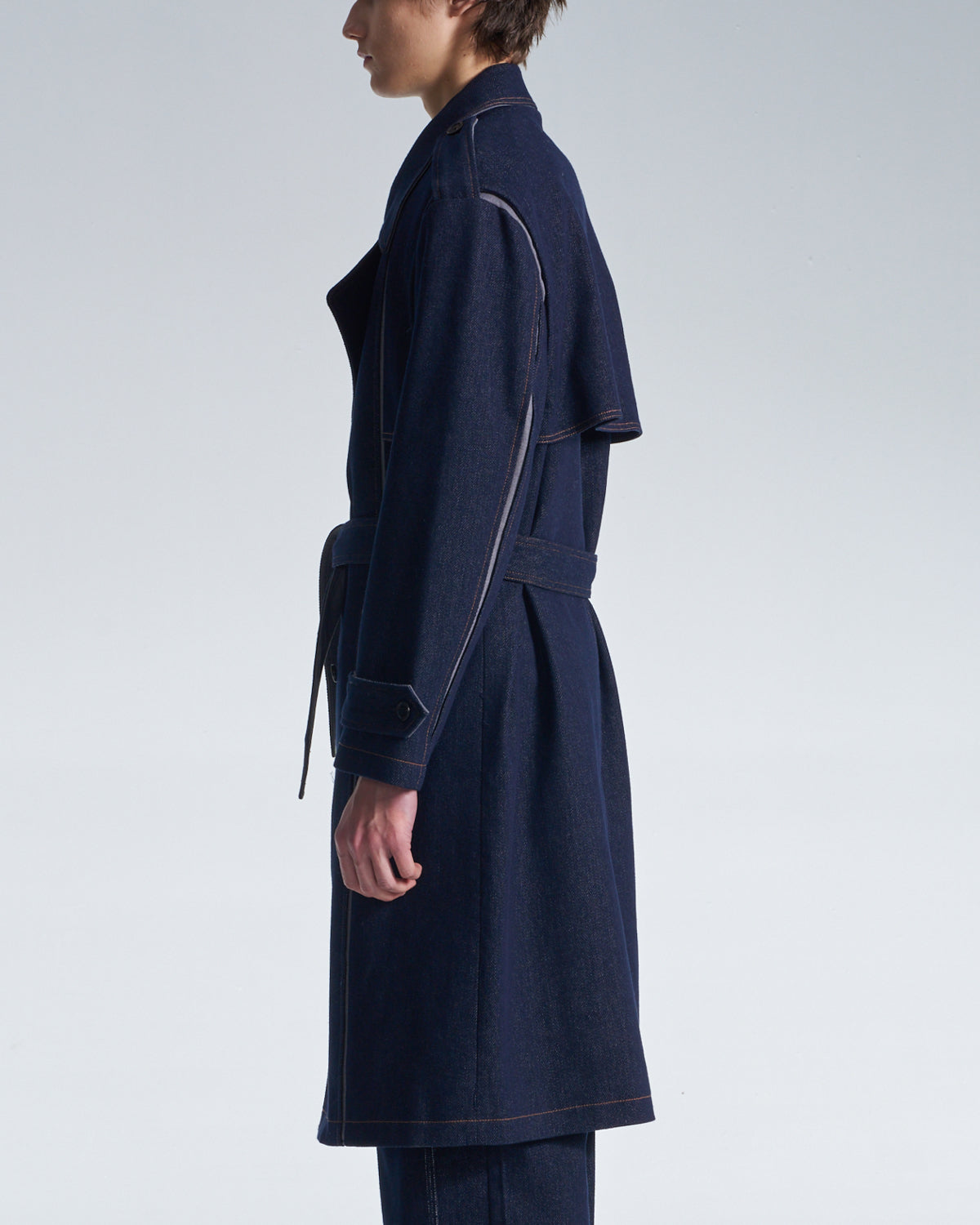 HARRISON WONG / Shirt Coat With Denim Back
