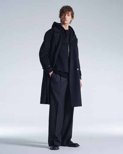 HARRISON WONG / Basic Wool Sweater With Horizontal Weave - Black