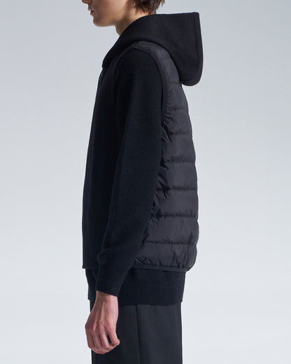 HARRISON WONG / Double Faced Wool 2in1 Trench Coat With Hood - Black