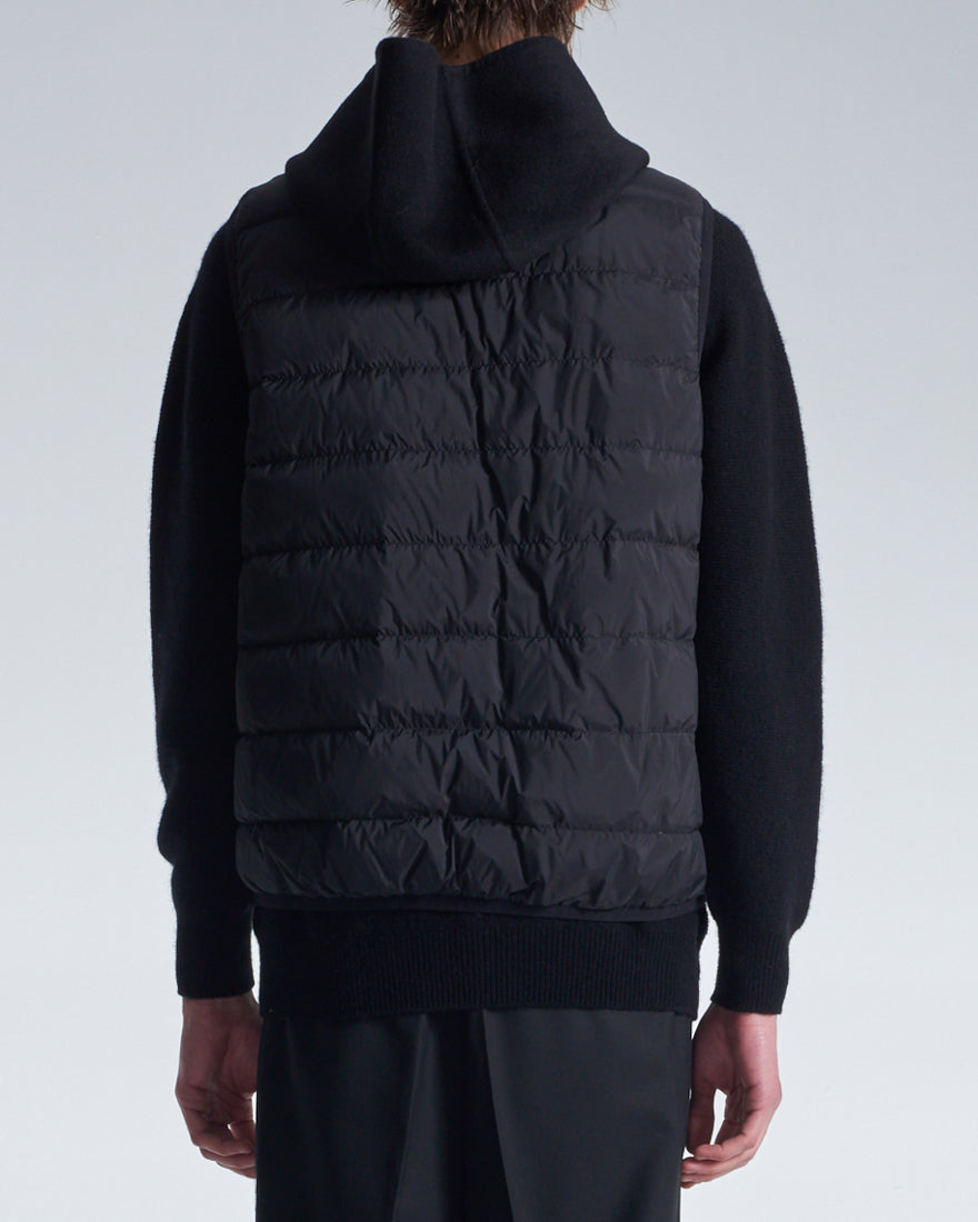 HARRISON WONG / Double Faced Wool 2in1 Trench Coat With Hood - Black