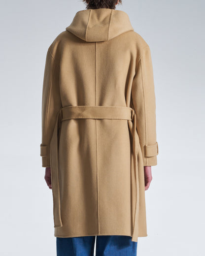 HARRISON WONG / Double Faced Wool 2in1 Trench Coat With Hood - Camel
