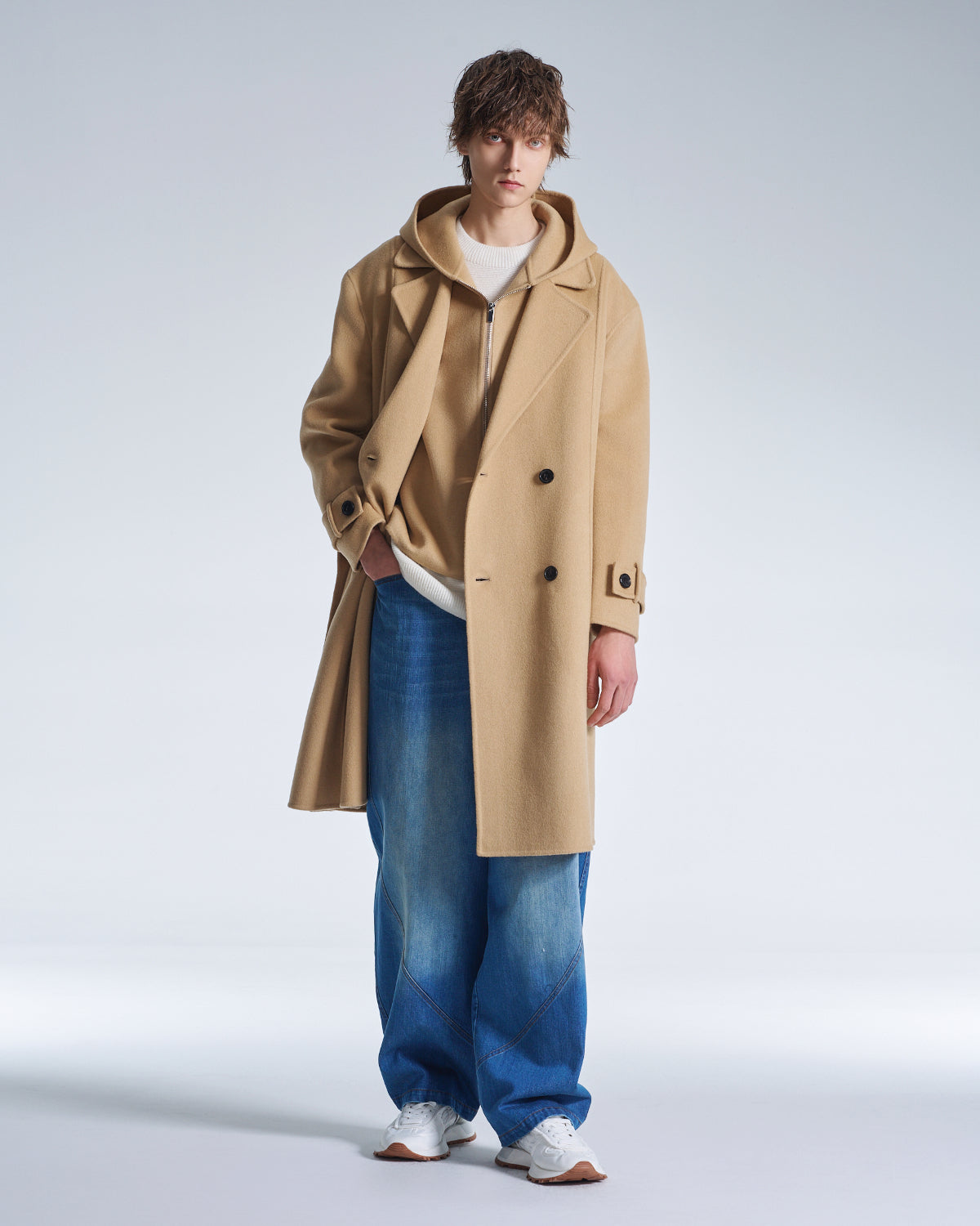 HARRISON WONG / Balloon Fit Washed Denim Pants