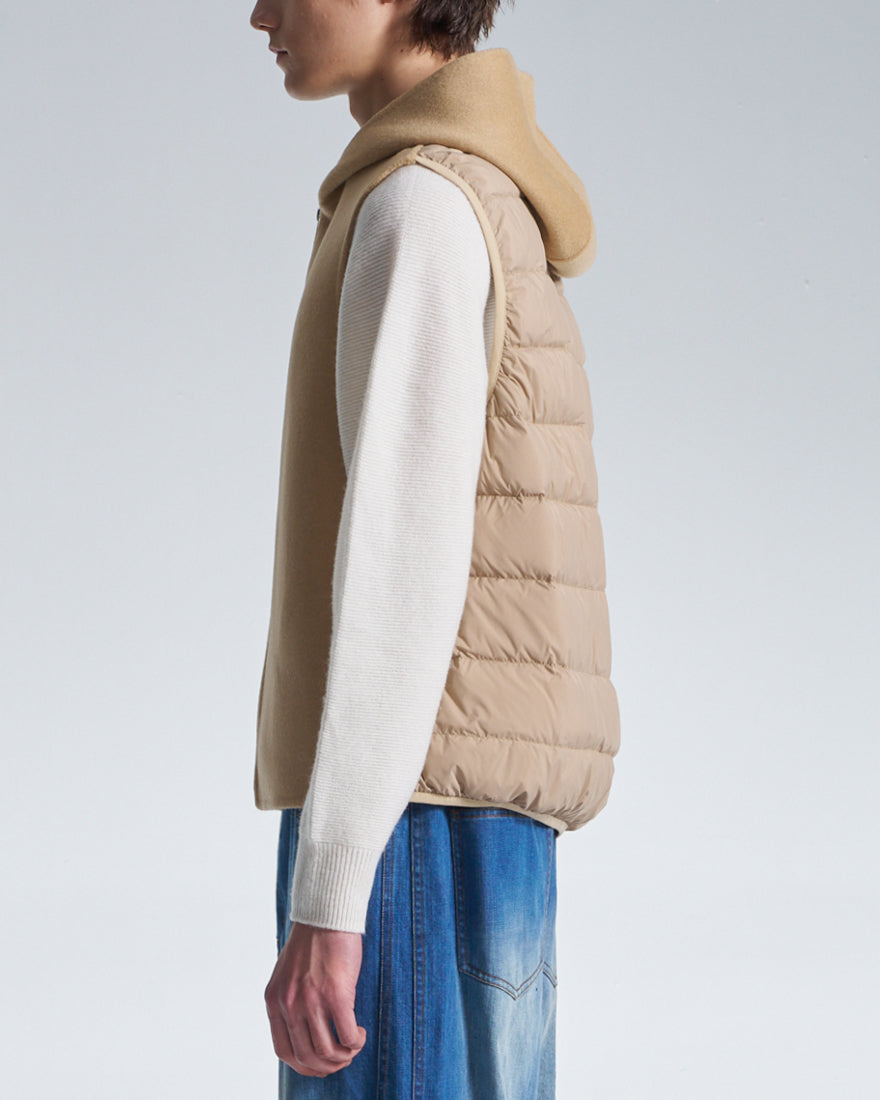 HARRISON WONG / Double Faced Wool 2in1 Trench Coat With Hood - Camel