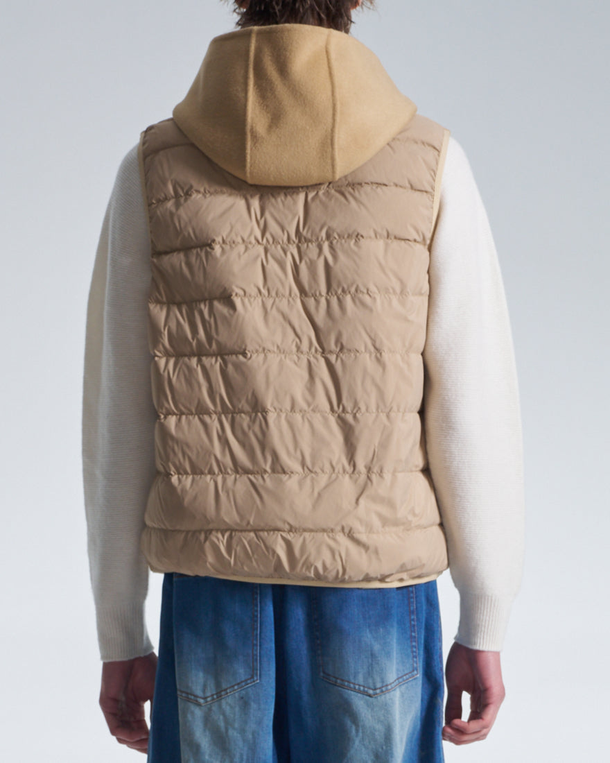 HARRISON WONG / Double Faced Wool 2in1 Trench Coat With Hood - Camel