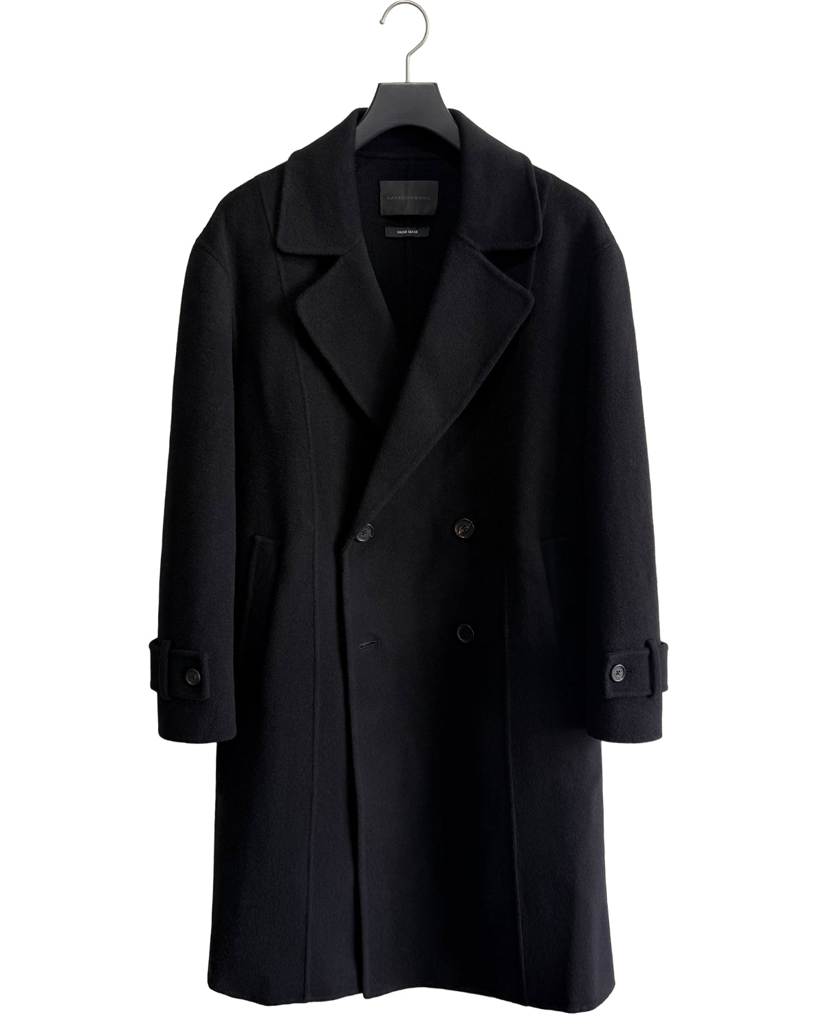 HARRISON WONG / Double Faced Wool 2in1 Trench Coat With Hood - Black